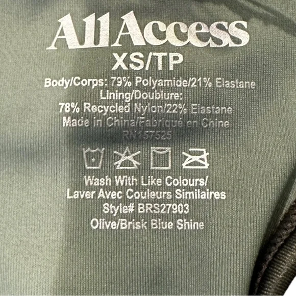 New with tags All Access Zip Front Racer Bra Size: XS - Picture 11 of 12